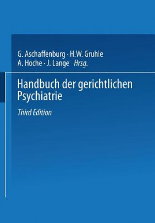 Carte Handbuch Der Gerichtlichen Psychiatrie G. Aschaffenburg