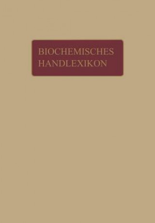 Kniha Biochemisches Handlexikon H. Altenburg