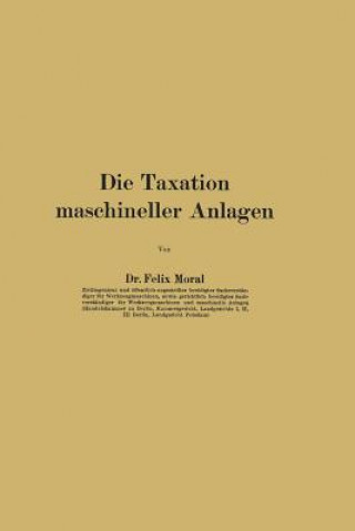 Libro Taxation Maschineller Anlagen Felix Moral