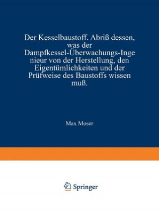 Buch Der Kesselbaustoff Max Moser