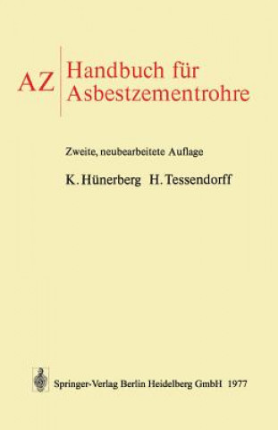 Carte AZ Handbuch F r Asbestzementrohre Kurt Hünerberg