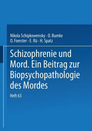 Kniha Schizophrenie Und Mord Nikola Schipkowensky
