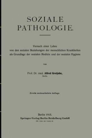 Buch Soziale Pathologie Alfred Grotjahn