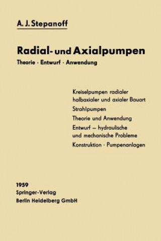 Kniha Radial- Und Axialpumpen Alexey Joakim Stepanoff