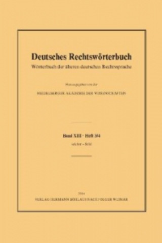 Book Deutsches Rechtsworterbuch eidelberger Akademie der Wissenschaften