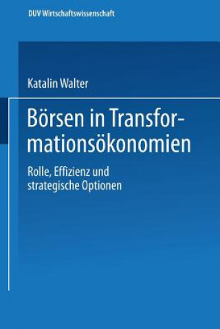 Kniha Boersen in Transformationsoekonomien Katalin Walter
