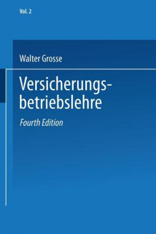 Kniha Versicherungsenzyklopadie Walter Grosse