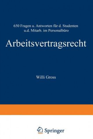 Libro Arbeitsvertragsrecht Willi Groß