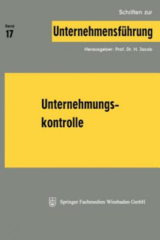 Könyv Unternehmungskontrolle H Jacob