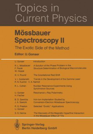 Kniha Moessbauer Spectroscopy II U. Gonser