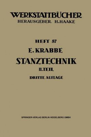 Knjiga Stanztechnik Erich Krabbe
