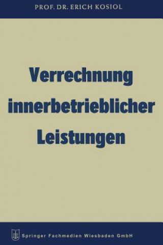 Kniha Verrechnung Innerbetrieblicher Leistungen Erich Kosiol