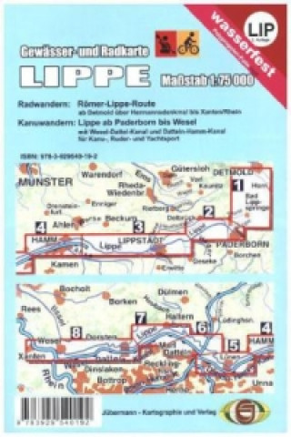 Tiskovina Gewässer- und Radkarte Lippe 