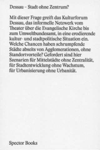 Book Dessau - Dessau Stadt ohne Zentrum? Kulturforum Dessau