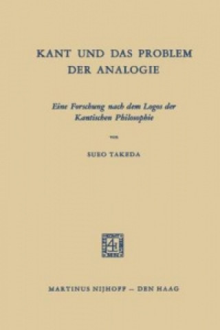 Kniha Kant und das Problem der Analogie Sueo Takeda