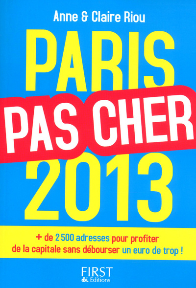 Carte Paris pas cher 2013 Anne Riou