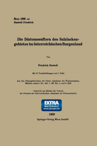 Könyv Die Diatomeenflora Des Salzlackengebietes Im  sterreichischen Burgenland Friedrich Hustedt