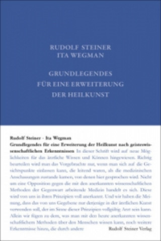 Könyv Grundlegendes für eine Erweiterung der Heilkunst nach geisteswissenschaftlichen Erkenntnissen Rudolf Steiner