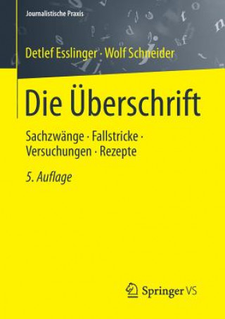 Kniha Die UEberschrift Detlef Esslinger