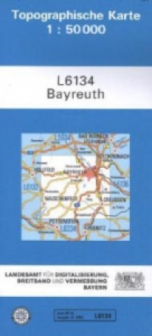 Nyomtatványok Topographische Karte Bayern Bayreuth 