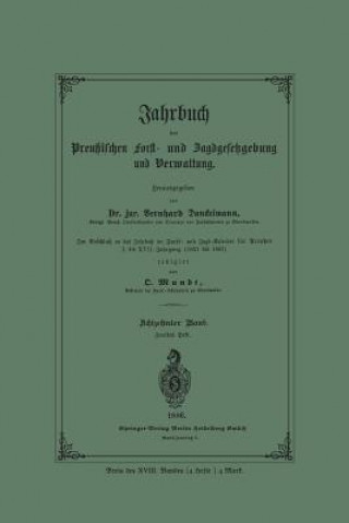 Buch Jahrbuch Der Preussischen Forst- Und Jagdgesetzgebung Und Verwaltung O. Mundt