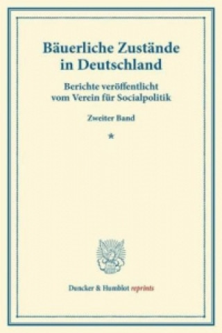 Book Bäuerliche Zustände in Deutschland. 