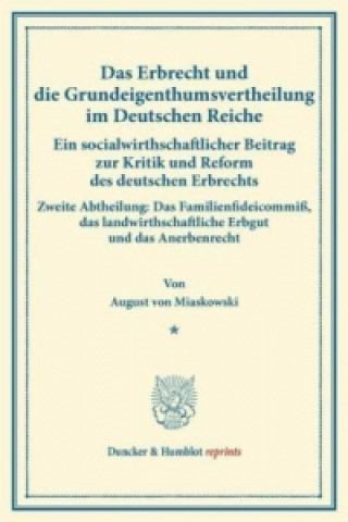 Carte Das Erbrecht und die Grundeigenthumsvertheilung im Deutschen Reiche. August von Miaskowski