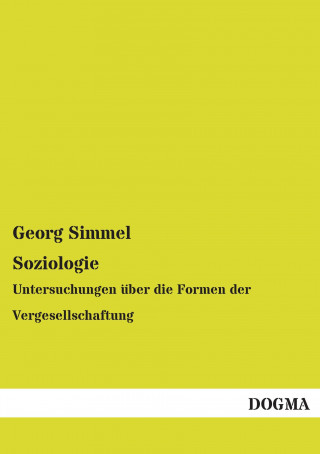 Książka Soziologie Georg Simmel