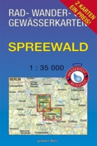 Tiskovina Rad-, Wander- & Gewässerkarte Spreewald, 2 Bl. 