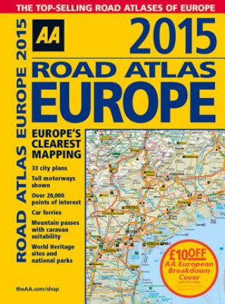 Kniha Road Atlas Europe 2015 AA Publishing