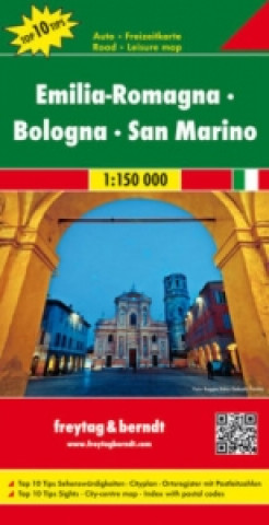 Nyomtatványok Emilia-Romagna - Bologna - San Marino Road Map 1:150 000 