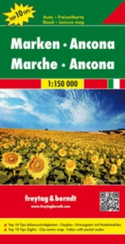 Tiskovina Marken - Ancona Road Map 1:150 000 