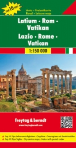Nyomtatványok Lazio - Rome - Vatican Road Map 1:150 000 