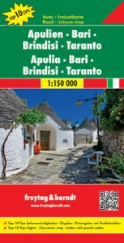 Tlačovina Apulia - Bari - Brindisi - Taranto Road Map 1:150 000 