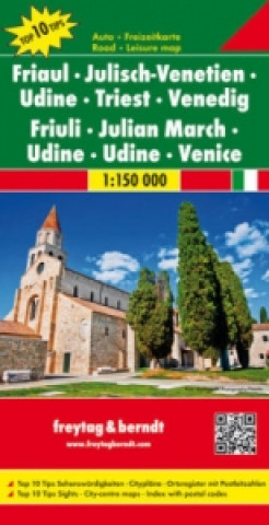 Tiskanica Friaul - Julisch-Venetien - Udine - Trieste - Venice Road Map 1:150 000 