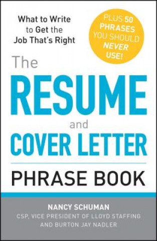 Carte Resume and Cover Letter Phrase Book Nancy Schuman