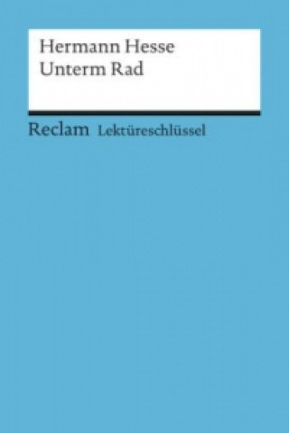 Kniha Lektüreschlüssel Hermann Hesse 'Unterm Rad' Georg Patzer