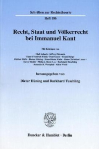 Carte Recht, Staat und Völkerrecht bei Immanuel Kant. Dieter Hüning