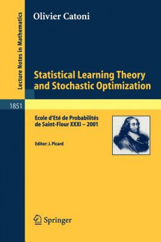 Książka Statistical Learning Theory and Stochastic Optimization Olivier Catoni