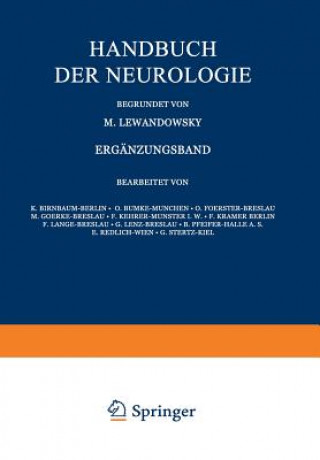 Könyv Handbuch Der Neurologie K. Birnbaum