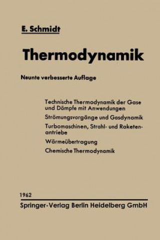 Kniha Einfuhrung in Die Technische Thermodynamik Und in Die Grundlagen Der Chemischen Thermodynamik Ernst Schmidt