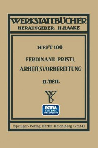 Kniha Arbeitsvorbereitung Ferdinand Pristl