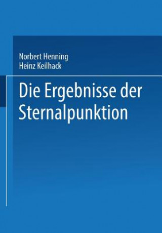 Kniha Ergebnisse Der Sternalpunktion Norbert Henning