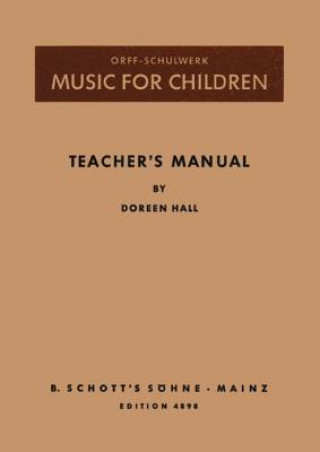 Buch Orff-Schulwerk Music for Children Teachers  Manual Doreen Hall