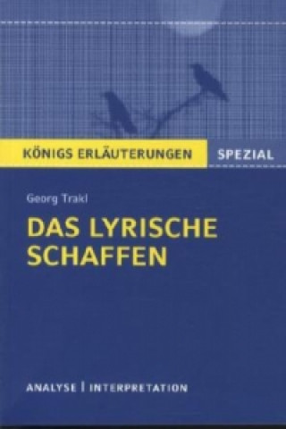 Kniha Georg Trakl 'Das lyrische Schaffen' Georg Trakl