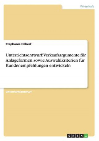 Könyv Unterrichtsentwurf Stephanie Hilbert