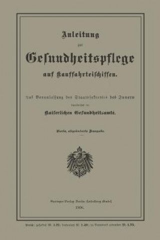 Könyv Anleitung Zur Gesundheitspflege Auf Kauffahrteischiffen 