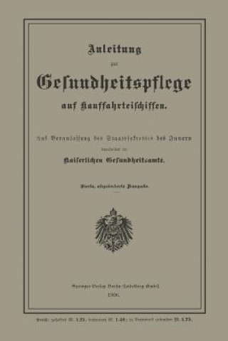 Knjiga Anleitung Zur Gesundheitspflege Auf Kauffahrteischiffen 