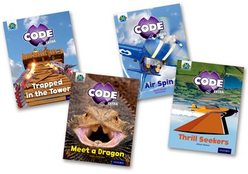 Carte Project X CODE Extra: Light Blue Book Band, Oxford Level 4: Dragon Quest and Wild Rides, Mixed Pack of 4 Jan Burchett