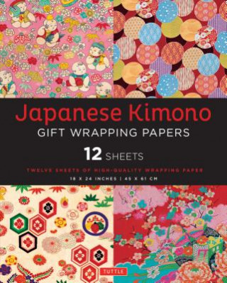 Carte Japanese Kimono Gift Wrapping Papers - 12 Sheets Tuttle Publishing